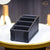 Black Leather Remote Organizer