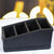 Black Leather Remote Organizer
